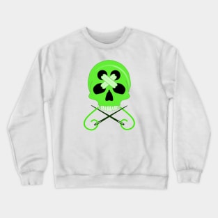 Button Skull with Needles and Thread Crewneck Sweatshirt